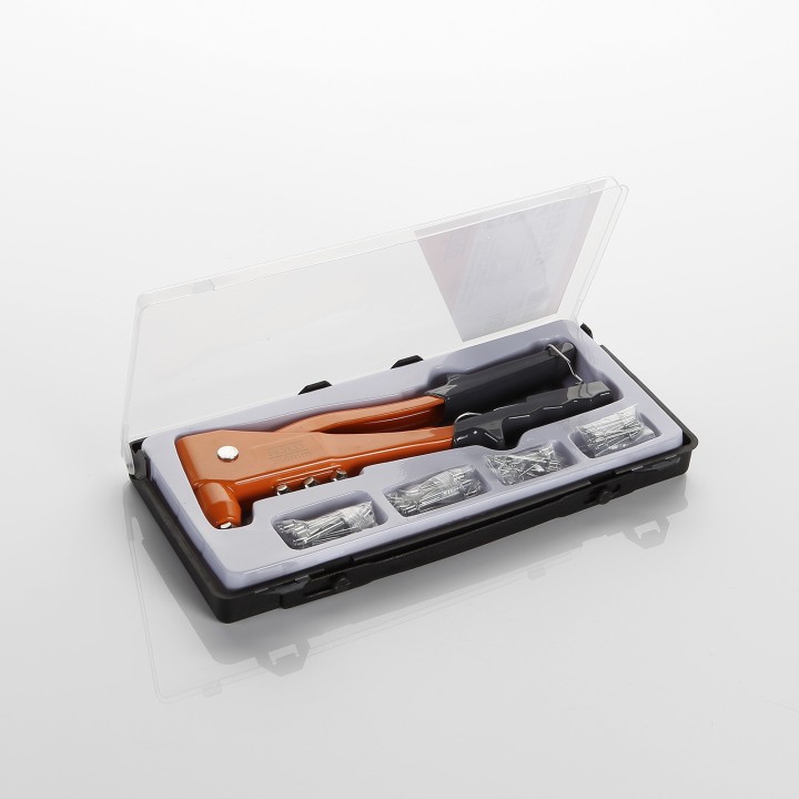 Juego De Remachadora 45 Piezas En Caja De Plástico ALYCO ORANGE
