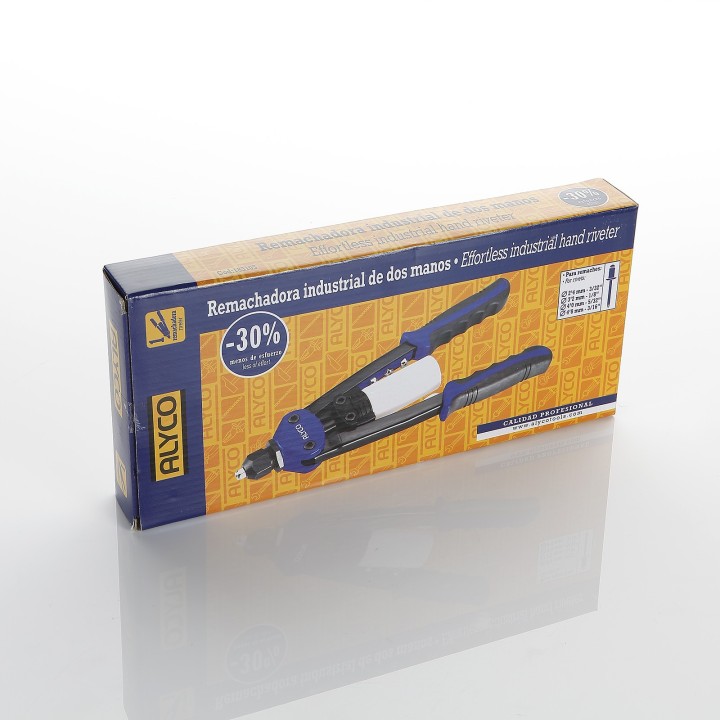 Remachadora De Dos Manos Alta Potencia 4 Bocas De 2,4 A 4,8 Mm ALYCO