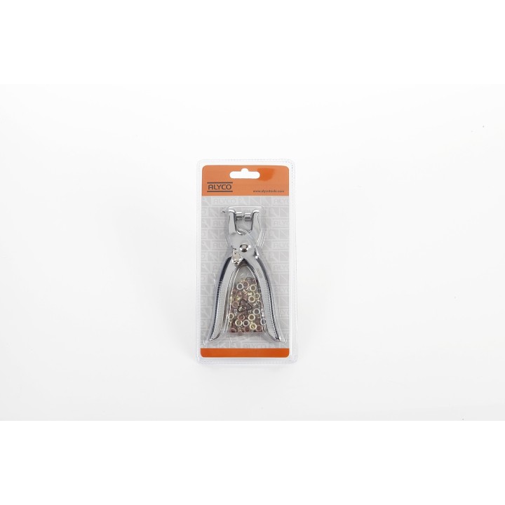 Juego Remachadora De Ojetes Con En Blister ALYCO ORANGE