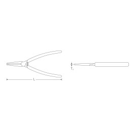 Alicates para anillos seeger exteriores