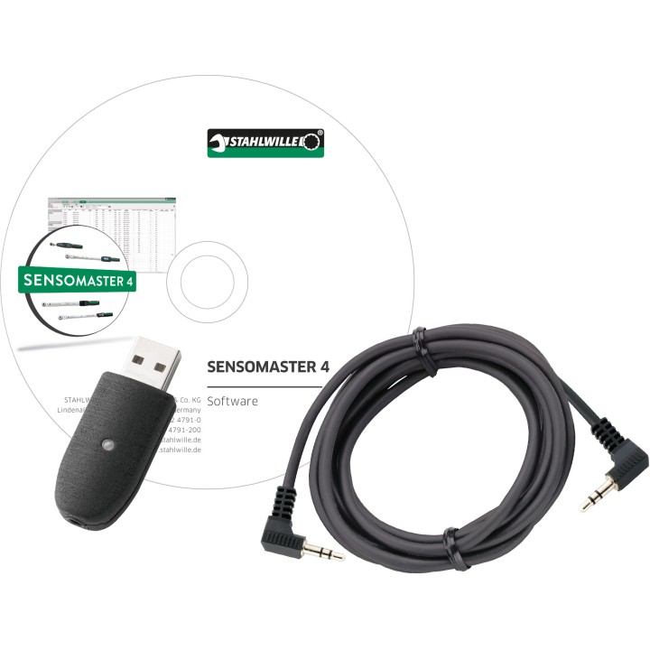 Adaptador USB, cable jack y software SensoMaster 4