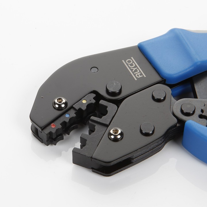 Juego de prensaterminales con 7 cabezas intercambiables, llave allen