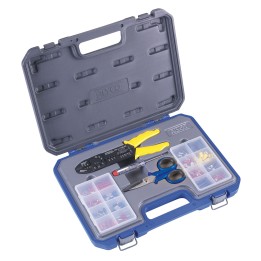 Kit de electricista de 147 piezas, con alicate para terminales