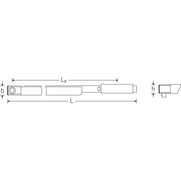 Llave dinamométrica Standard MANOSKOP® con cuadradillo fijo